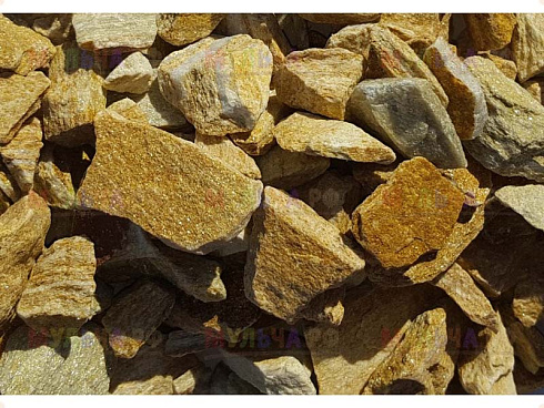 Kamenclub.ru: Щебень крошка желтый (ЗЛАТОЛИТ) фр. 20-40 мм.  купить в Челябинске златолит бежевый, золотистый, желтый декоративная каменная крошка 10800 руб/т   фото КАМЕНЬ КЛУБ