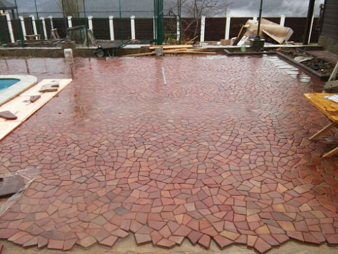 Kamenclub.ru: Песчаник брусчатка (Готика) art PSK-L-01  купить в Челябинске    2600 руб/кв.м    фото КАМЕНЬ КЛУБ