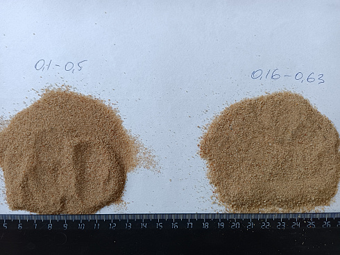 Кварцевый песок для площадок фр. 0,16-0,63 мм.  купить в Челябинске фото Камень Клуб