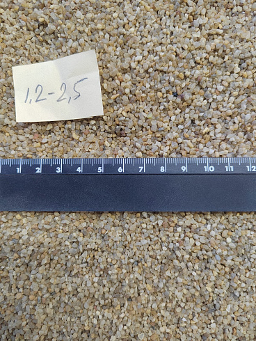 Кварцевый песок сухой фракцинированный фр. 1,2-2,5 мм.  купить в Челябинске фото Камень Клуб