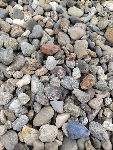 Kamenclub.ru: Галька речная окат (серая) фр.10-20 мм купить  в Челябинске галька речная серая, серый, темно-серый, светло-серый, коричневый ландшафтная декоративная речная окатанная округлая галька 5000 руб/т   фото КАМЕНЬ КЛУБ