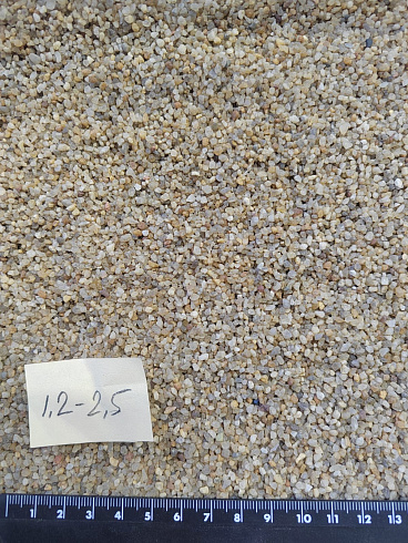 Кварцевый песок сухой фракцинированный фр. 1,2-2,5 мм.  купить в Челябинске фото Камень Клуб